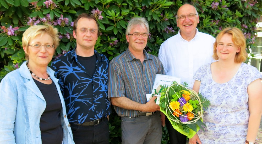 V.l.n.r.: Inge Langhorst, Eckart Roese, Michael Köver, Gerd Langhorst, Dr. Sabine Eyting